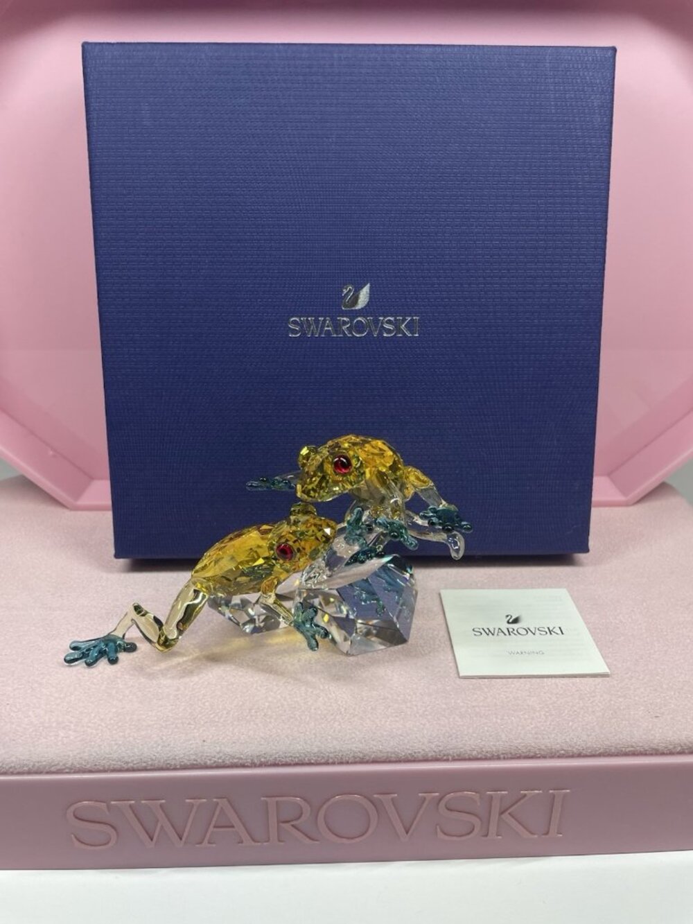 MIB Swarovski Crystal Frog Figurine Yellow Paradise Frogs 5522680